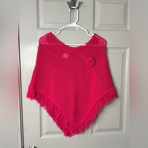 Earth Girl by Anxiety |Pink Crochet Poncho | Medium